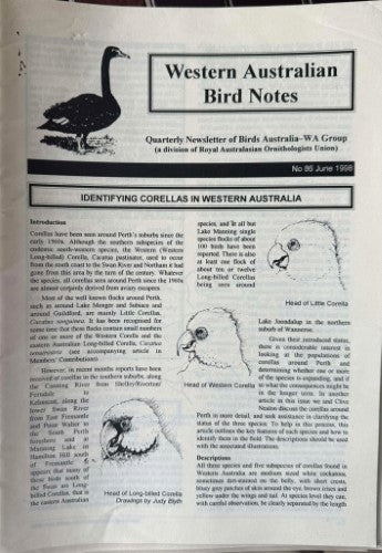Western Australian Bird Notes #86 (June 1998)