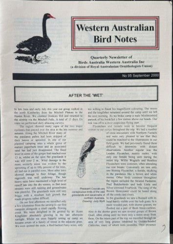 Western Australian Bird Notes #95 (Sept 2000)