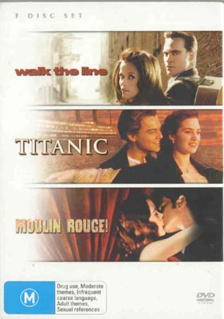 Walk The Line / Titanic / Moulin Rouge (DVD)