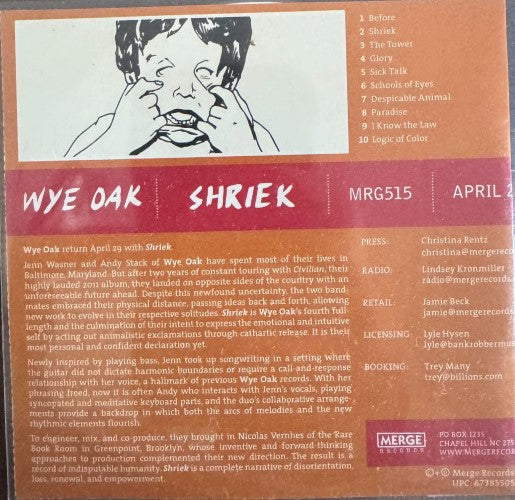 Wye Oak - Shriek (CD)