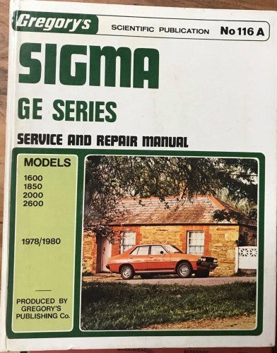 Gregory's Service & Repair Manual - #116A - Chrysler Sigma GE Series (1978-80) (Hardcover)
