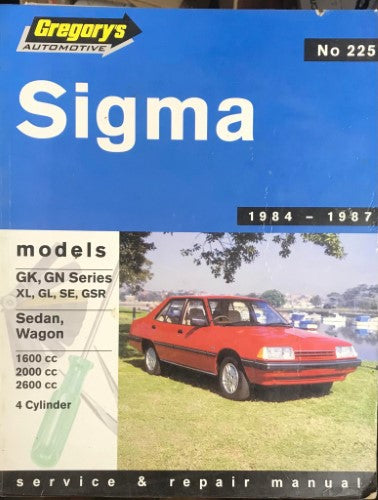 Gregory's Service & Repair Manual - #225 - Chrysler Sigma GK GN Series (1984-87)